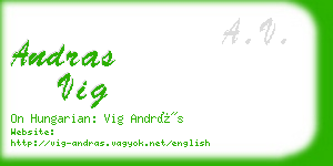 andras vig business card